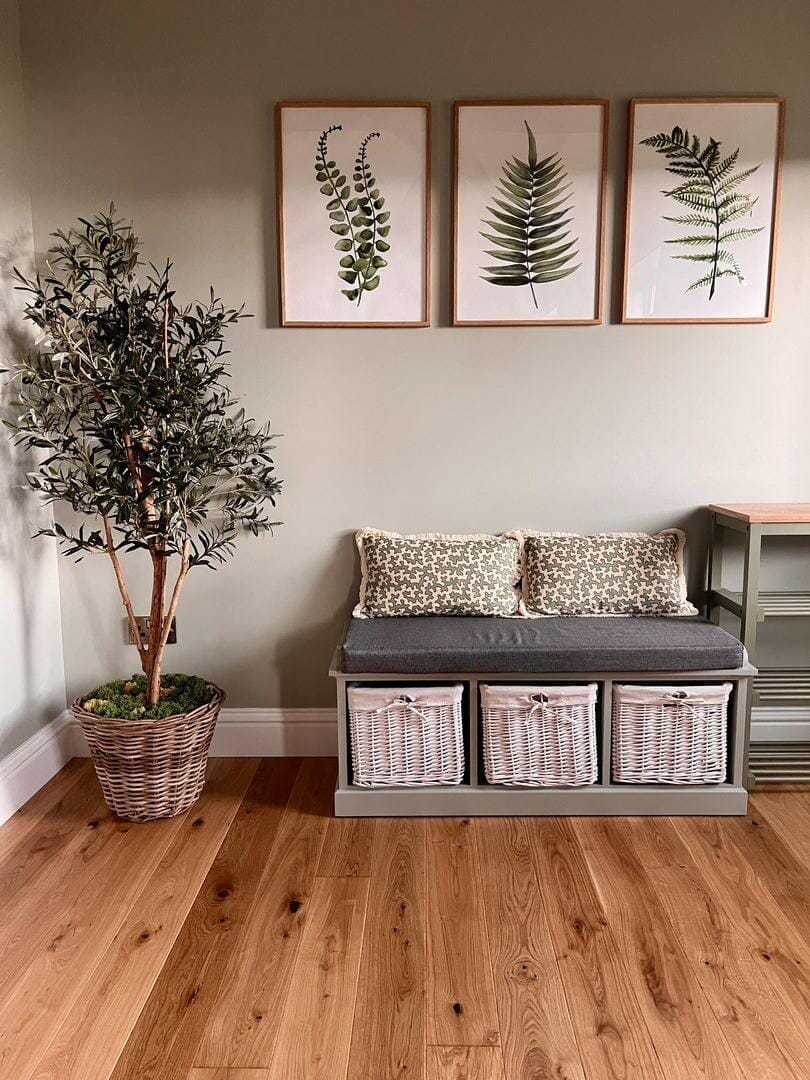 Fyfield Grey Hallway Storage Bench